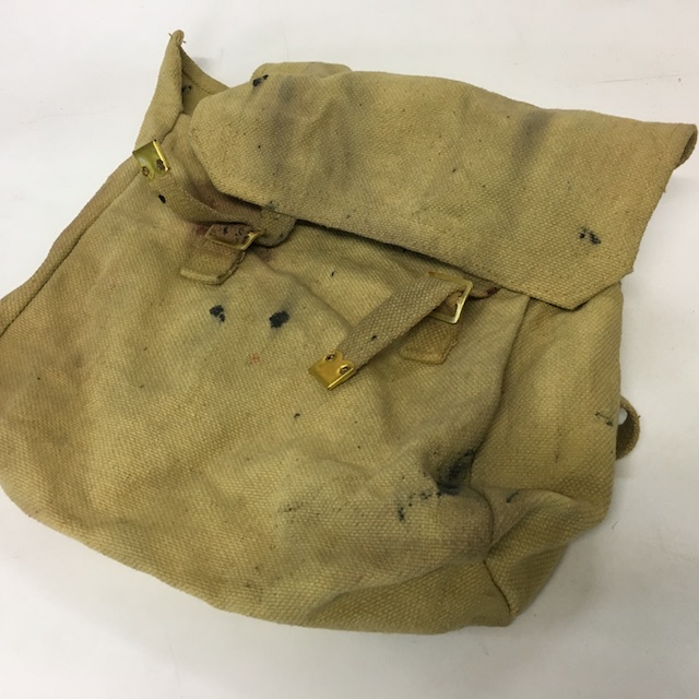 BAG, Army Surplus Backpack - Khaki Canvas (Aged)